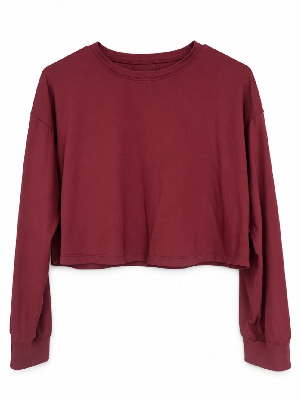 Lululemon Brier Rose Cropped Training Long Sleeve Top S